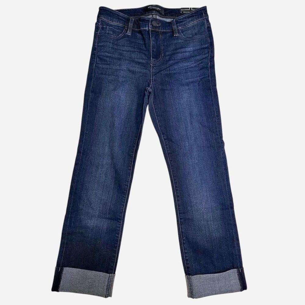 Liverpool Los Angeles Eco The Crop Cuffed Jeans Size 6/28 Dark Wash - Picture 3 of 7